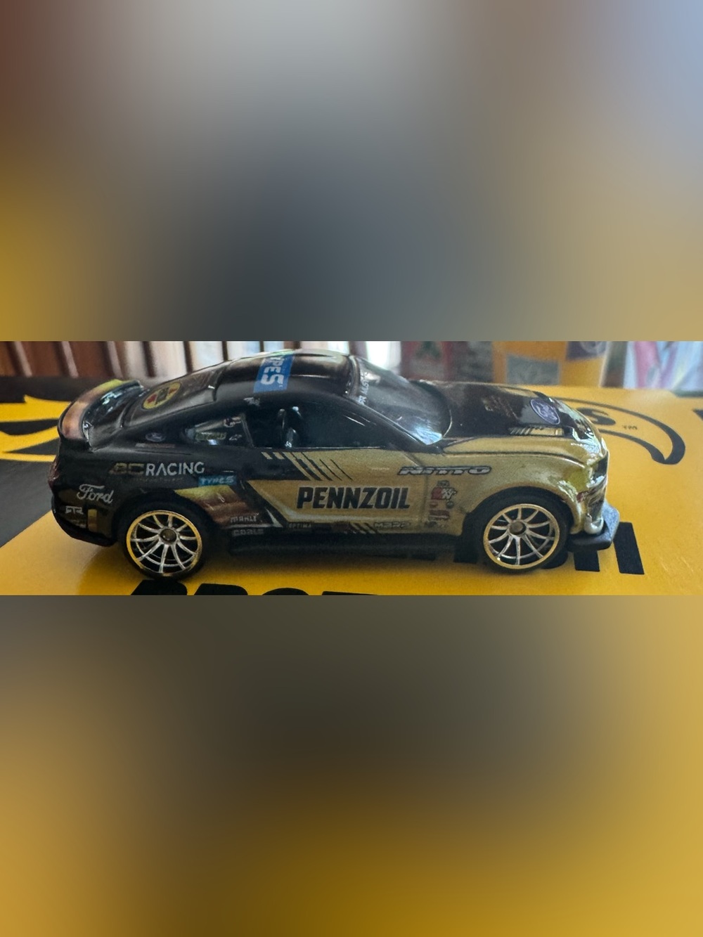 Pennzoil Black & Gold Kids Toy Race Car - Collectible Vehicle